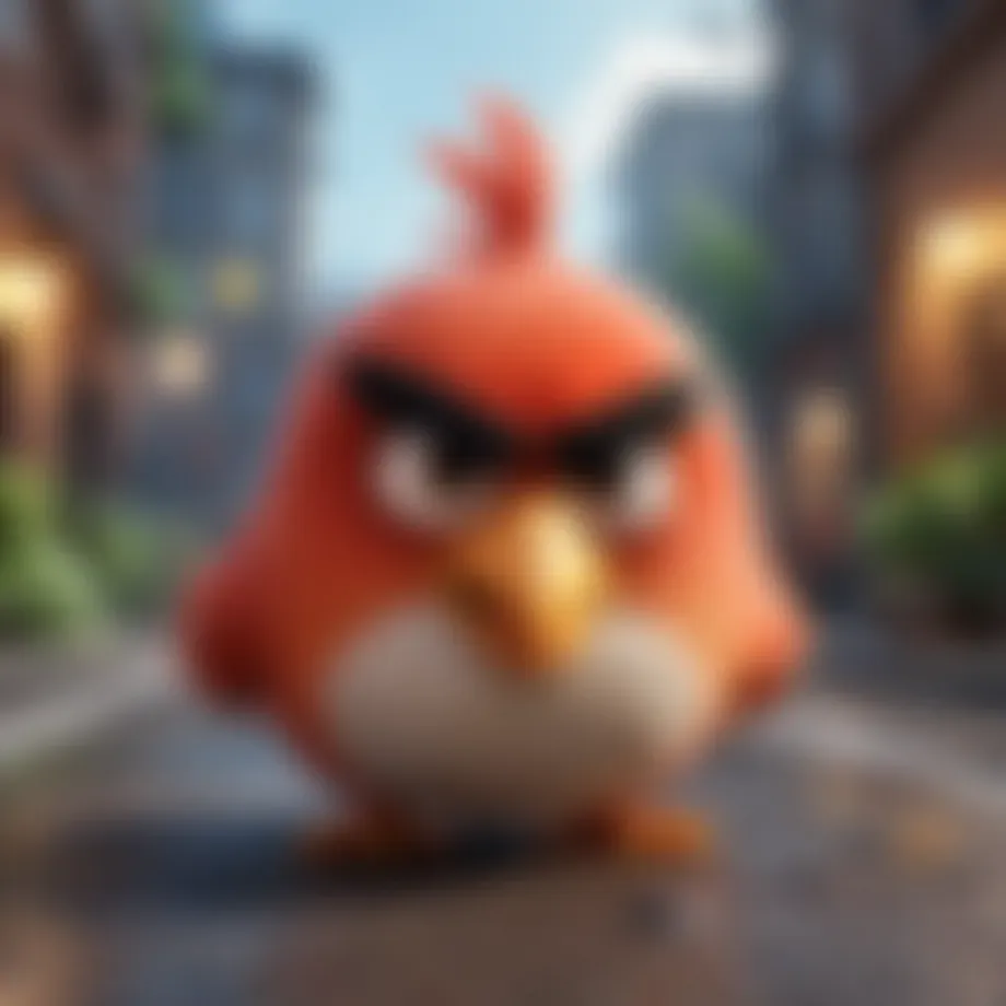 Dynamic gameplay scene featuring Angry Birds in action