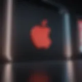 Abstract artwork of Apple Arcade logo on a futuristic digital display