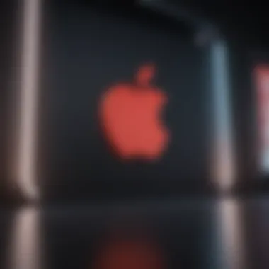 Immersive Apple Arcade Logo Display Abstract artwork of Apple Arcade logo on a futuristic digital display