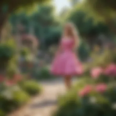 Barbie exploring a magical garden in the game