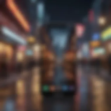 Vibrant Graphics on Mobile Devices High-resolution smartphone display showcasing vibrant graphics