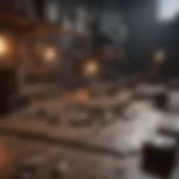 Intriguing puzzle layout in an escape room game