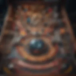 A vintage pinball machine showcasing its intricate artwork and design.