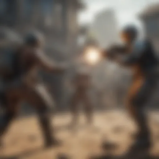 Dynamic gameplay showcasing intense combat