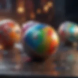 Colorful representation of various mobile game genres