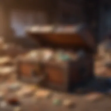 Unlocking Rewards with Coupons A treasure chest overflowing with various game items and coupons