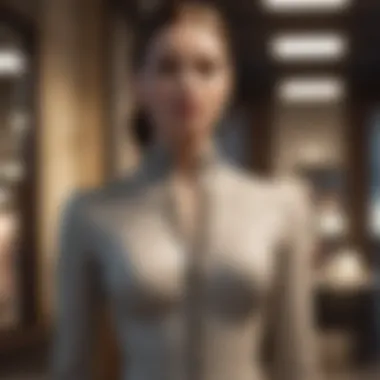 Chic Mannequin Display Stylish outfit on a mannequin with promo code tags