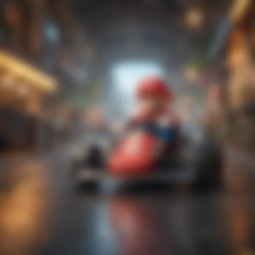 Dynamic gameplay of Mario Kart on the Nintendo Switch