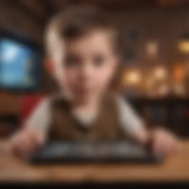 Interactive Learning Experience Engaging educational app game interface for children