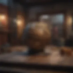 A captivating digital escape room scene showcasing intricate puzzles and clues.