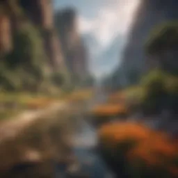 Stunning landscape from an iPhone game showcasing vibrant colors and intricate details.