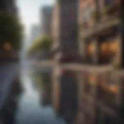 A dynamic open-world game environment showcasing urban landscapes.