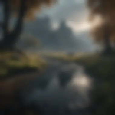 Atmospheric Landscape A dark and atmospheric landscape inspired by challenging gameplay