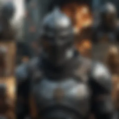 Thematic Collage of Games A collage of Android games that reflect themes similar to Dark Souls
