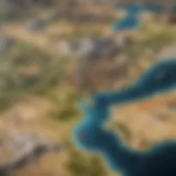 A strategic map showcasing empire expansion