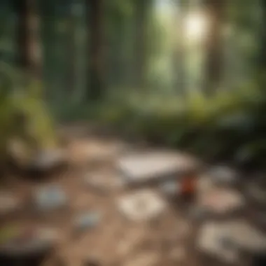 Nature-Inspired Card Game Illustration depicting a serene nature-inspired card game