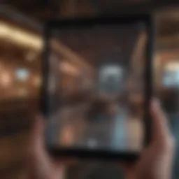 An immersive AR experience showcasing digital elements interacting with the real world.