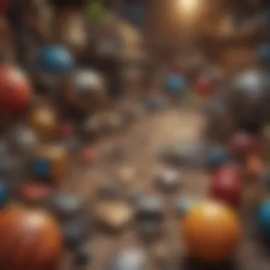 Diverse Objects in a Vibrant World An array of diverse objects cleverly integrated into a vibrant background.