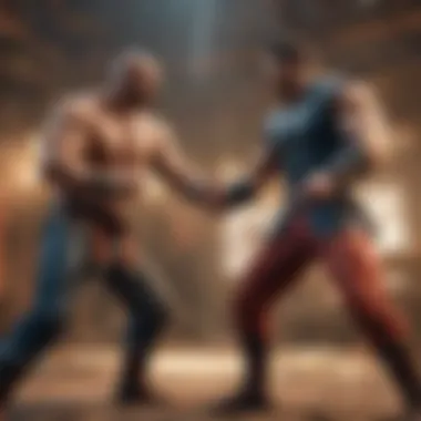 Epic showdown between two skilled fighters