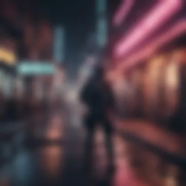 Neon Urban Warfare Environment Neon-lit urban warfare setting