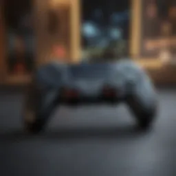 Stylish iPhone gaming controller on a sleek surface