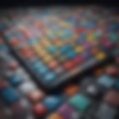 A puzzle game on a smartphone with colorful tiles and strategic challenges displayed