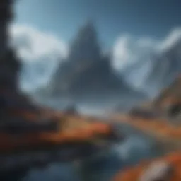 A breathtaking landscape from Final Fantasy Brave Exvius showcasing the game's artistry