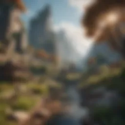 Creative landscape in a world-building game