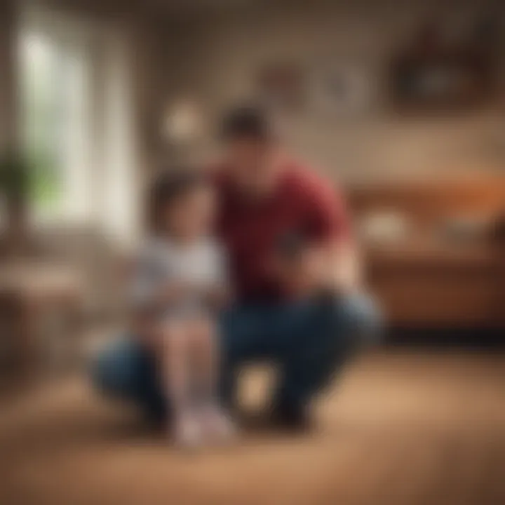 Parent guiding a child using an iPhone, emphasizing the role of parental involvement in gaming.
