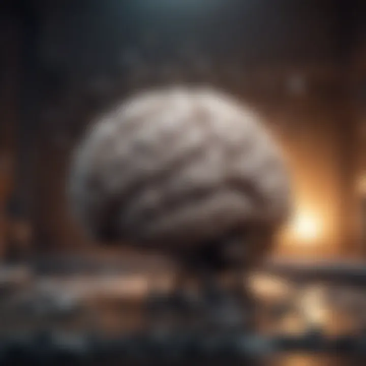 A brain illustration depicting cognitive skills development through word games