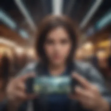 A futuristic concept image representing the future of mobile gaming with Game Pass integration