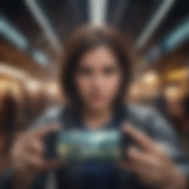 A futuristic concept image representing the future of mobile gaming with Game Pass integration