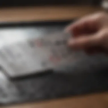 A close-up of braille playing cards