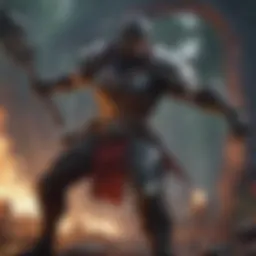 Dynamic character combat scene in a platforming adventure game