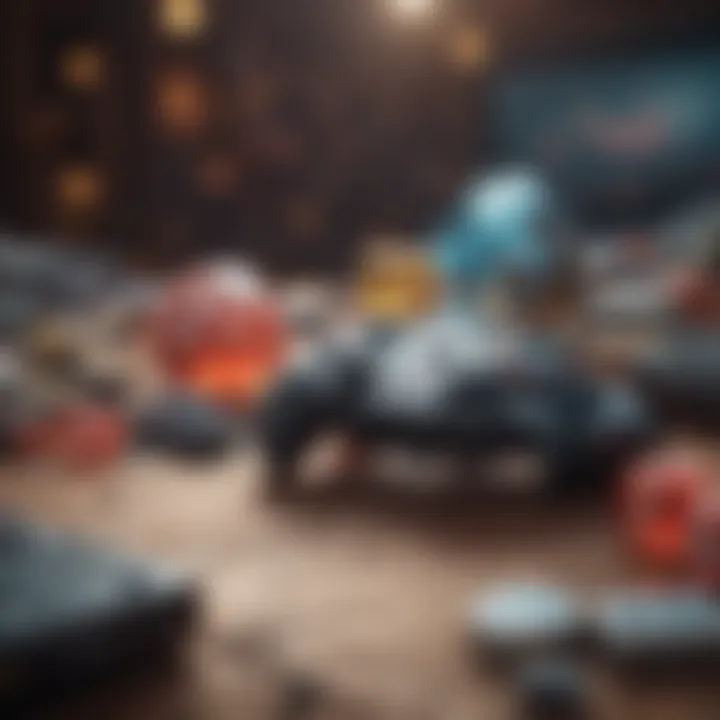 Abstract illustration of diverse gaming icons symbolizing offline gameplay variety