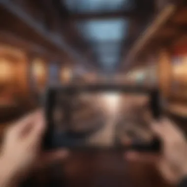 Uninterrupted Entertainment for Travelers Artistic illustration of a traveler enjoying offline gaming on a tablet