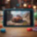 Illustration of a colorful and engaging iPad game for preschoolers
