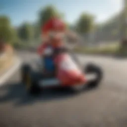 Dynamic gameplay of Mario Kart Racing