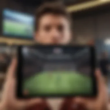 Player Immersed in Gameplay An engaging scene depicting a player immersed in a match-three game on an iPad