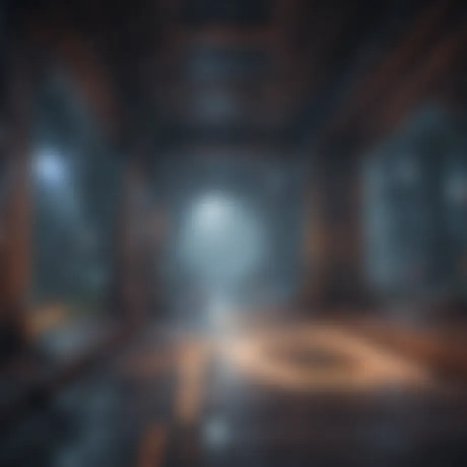Abstract illustration of futuristic Minecraft mod enhancements
