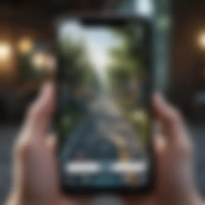 A close-up of a smartphone screen showing a relaxing mobile game interface designed for mindfulness.