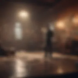 A captivating virtual detective scene with clues scattered around