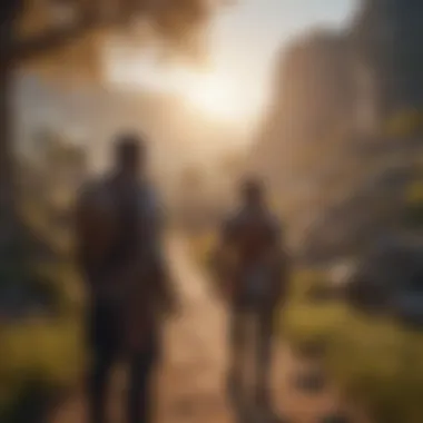 Immersive RPG Adventures An immersive RPG adventure scene showcasing a character exploring a vast landscape.