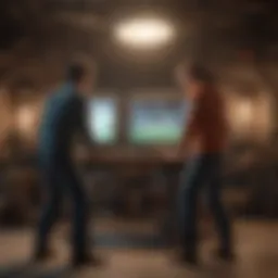 Two players engaged in an online cooperative game