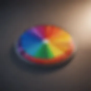 A color wheel illustrating fundamental color theory concepts applied to pixel art.