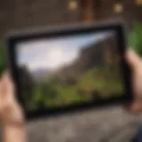 Innovative Minecraft gameplay on tablet