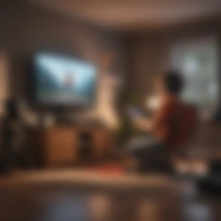 Illustration of a parent setting up Roblox parental controls