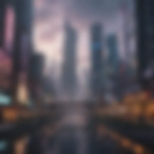 Roblox wallpaper showcasing futuristic virtual cityscape