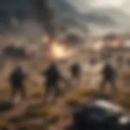 A strategic battlefield scene featuring engaging tactical gameplay