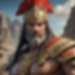 A captivating scene showcasing the vibrant graphics of Age of Mythology on iOS.